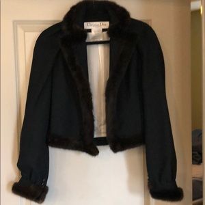 Christian Dior mink garniture cropped jacket